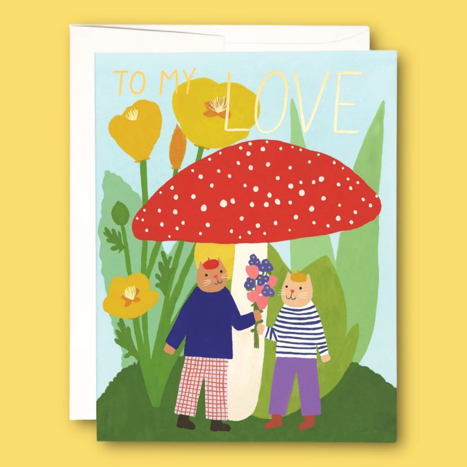 To My Love Mushroom Greeting Card