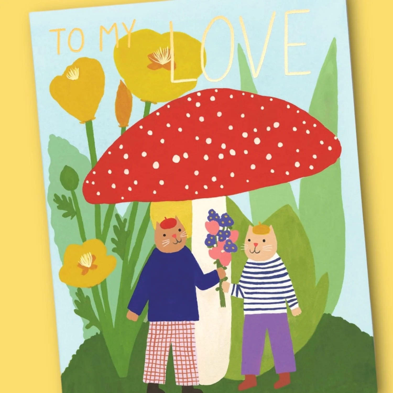 To My Love Mushroom Greeting Card - Image 2