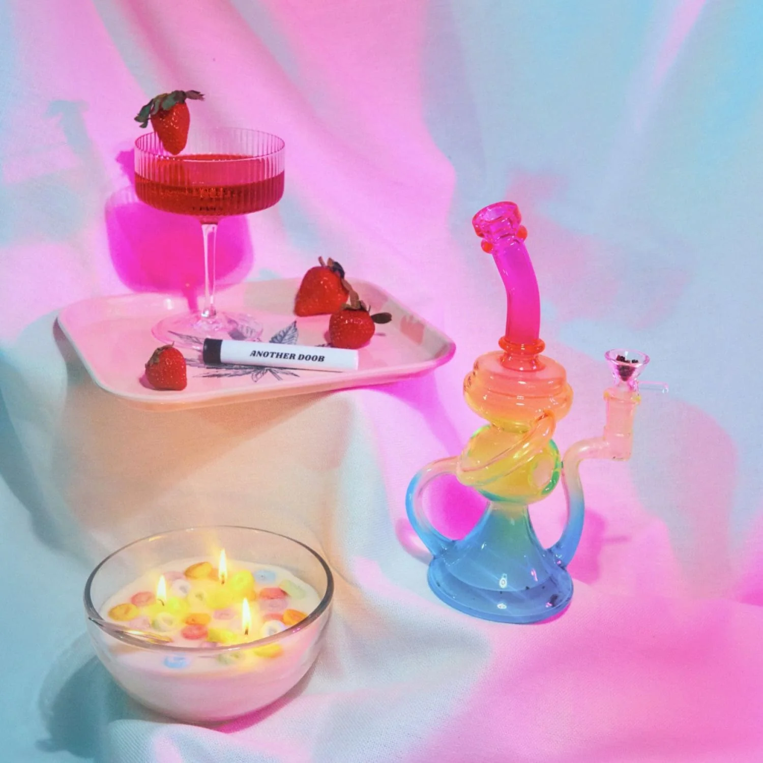 Neon Rainbow Bong Rig - Image 11
