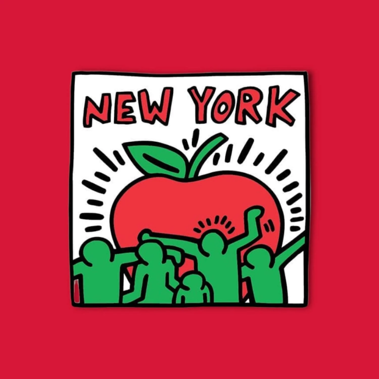 New York by Keith Haring Sticker