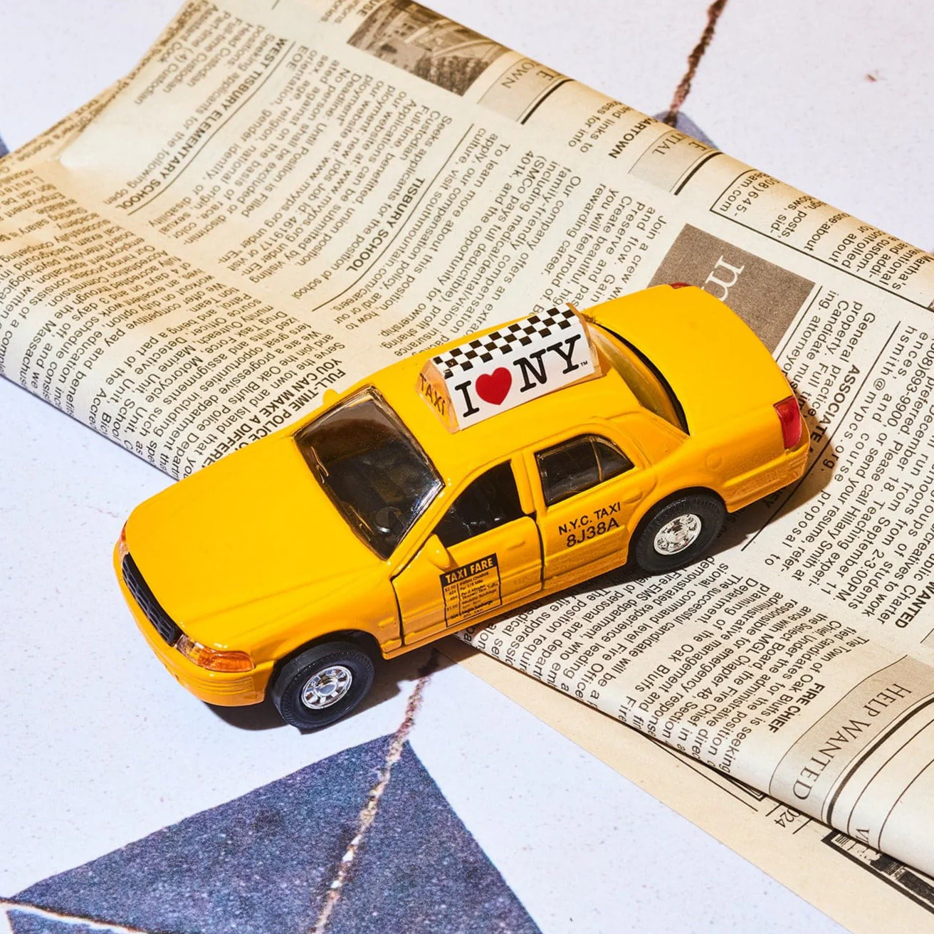 NYC Yellow Taxi Cab Toy Model