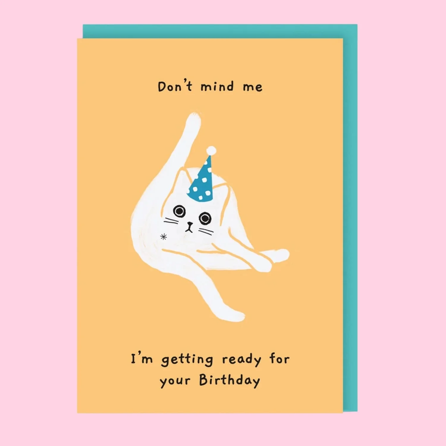 Getting Ready Cat Butt Greeting Card