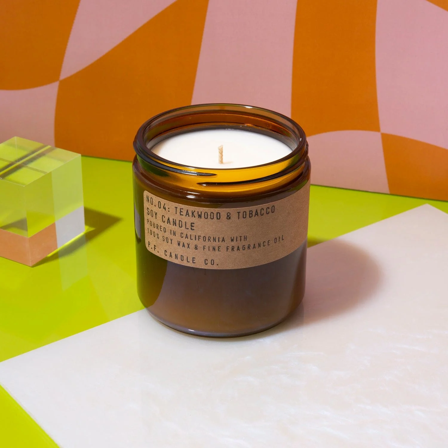 P.F. Candle Co. 12.5 oz Large Candle - Teakwood & Tobacco - Image 4