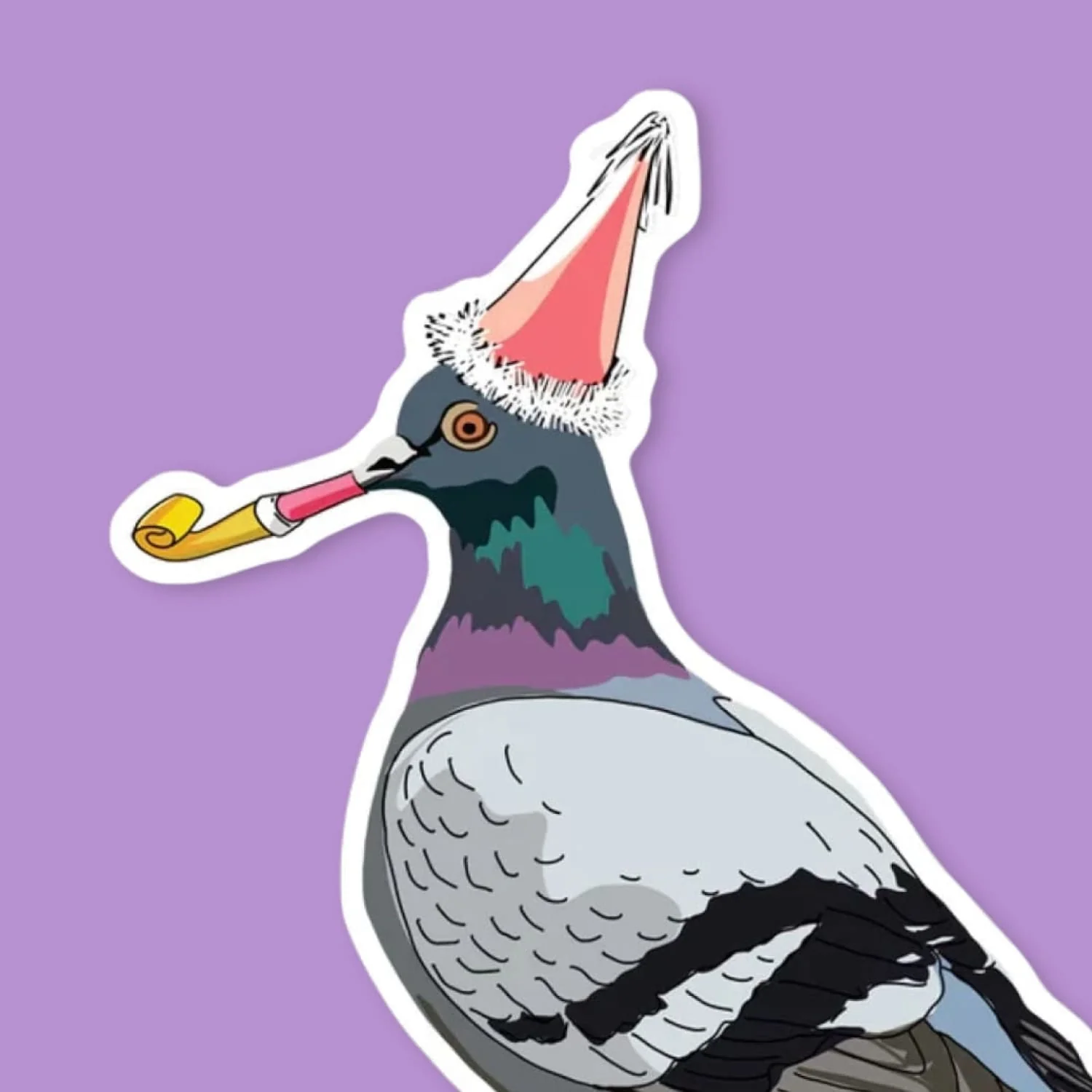 Party Pigeon Sticker - Image 2