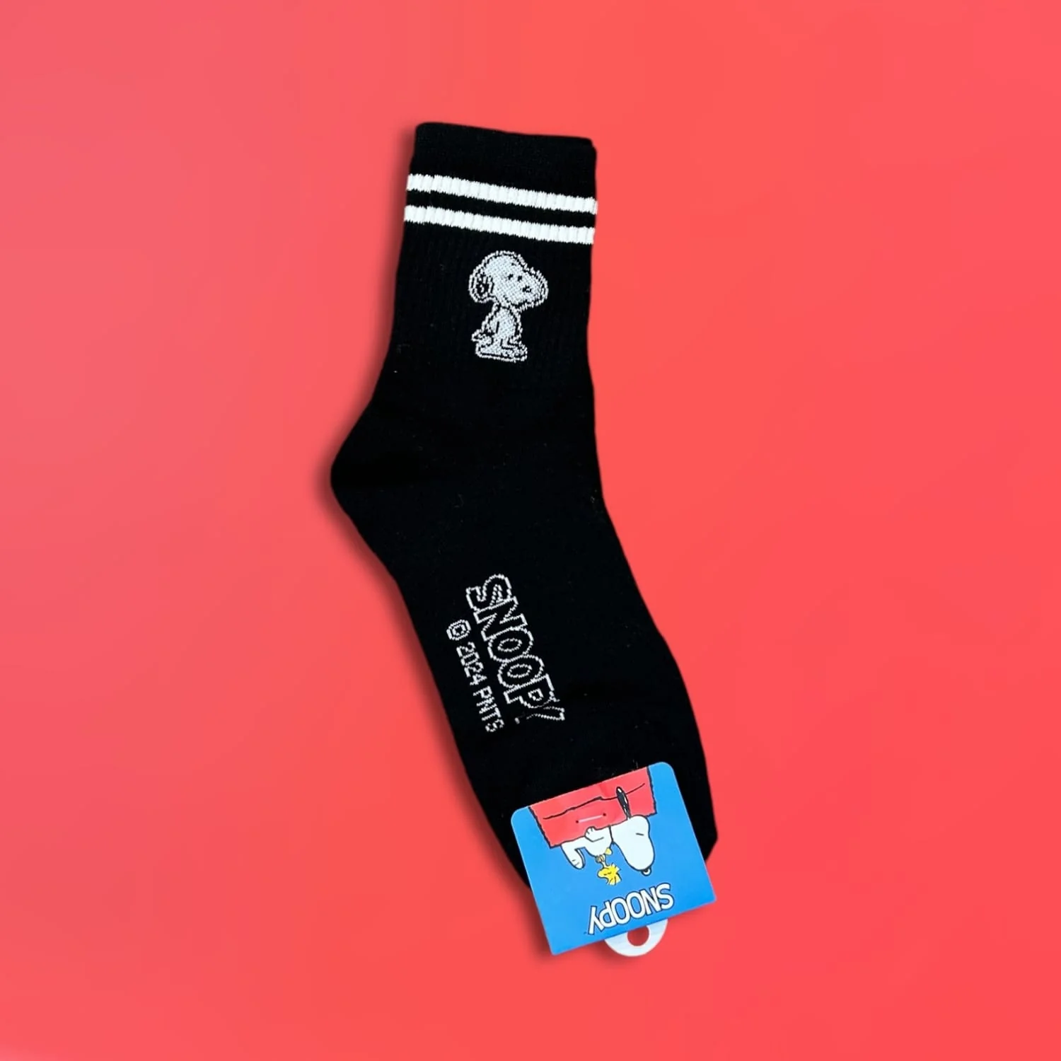 Peanuts Ankle Socks - Snoopy Black - Image 2
