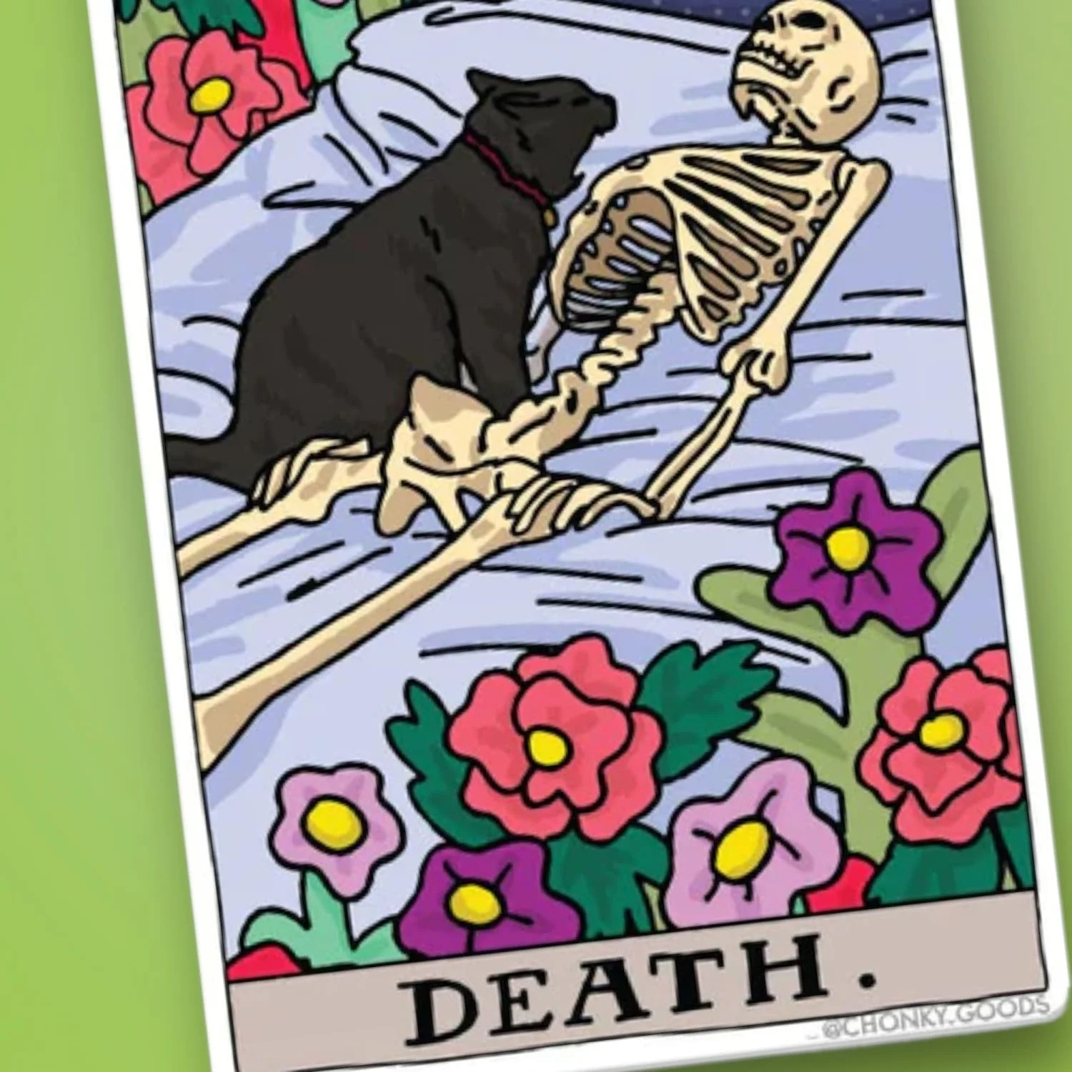 Ping Hatta Sticker - Tarot Cat Death - Image 3