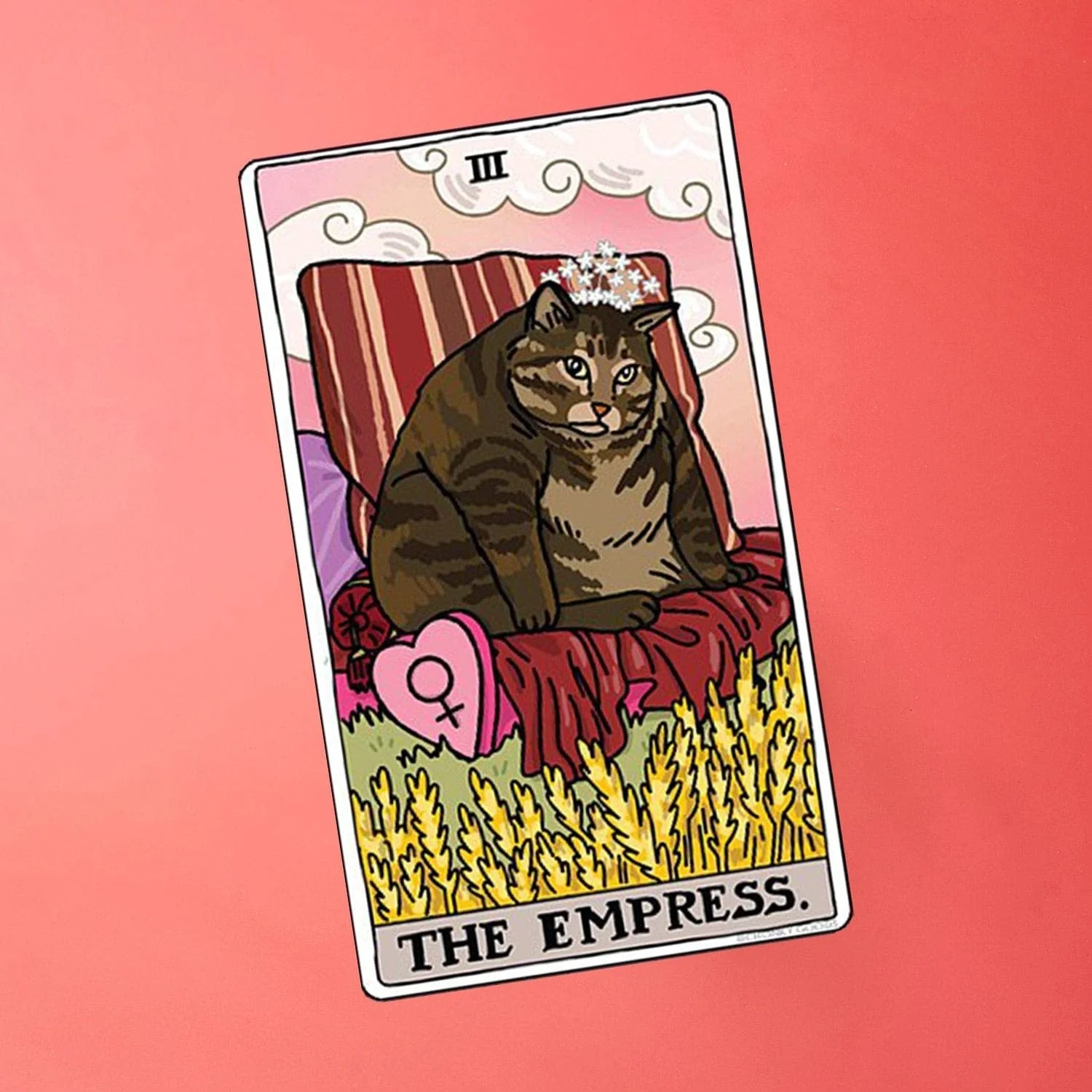 Ping Hatta Sticker - Tarot Cat The Empress - Image 3