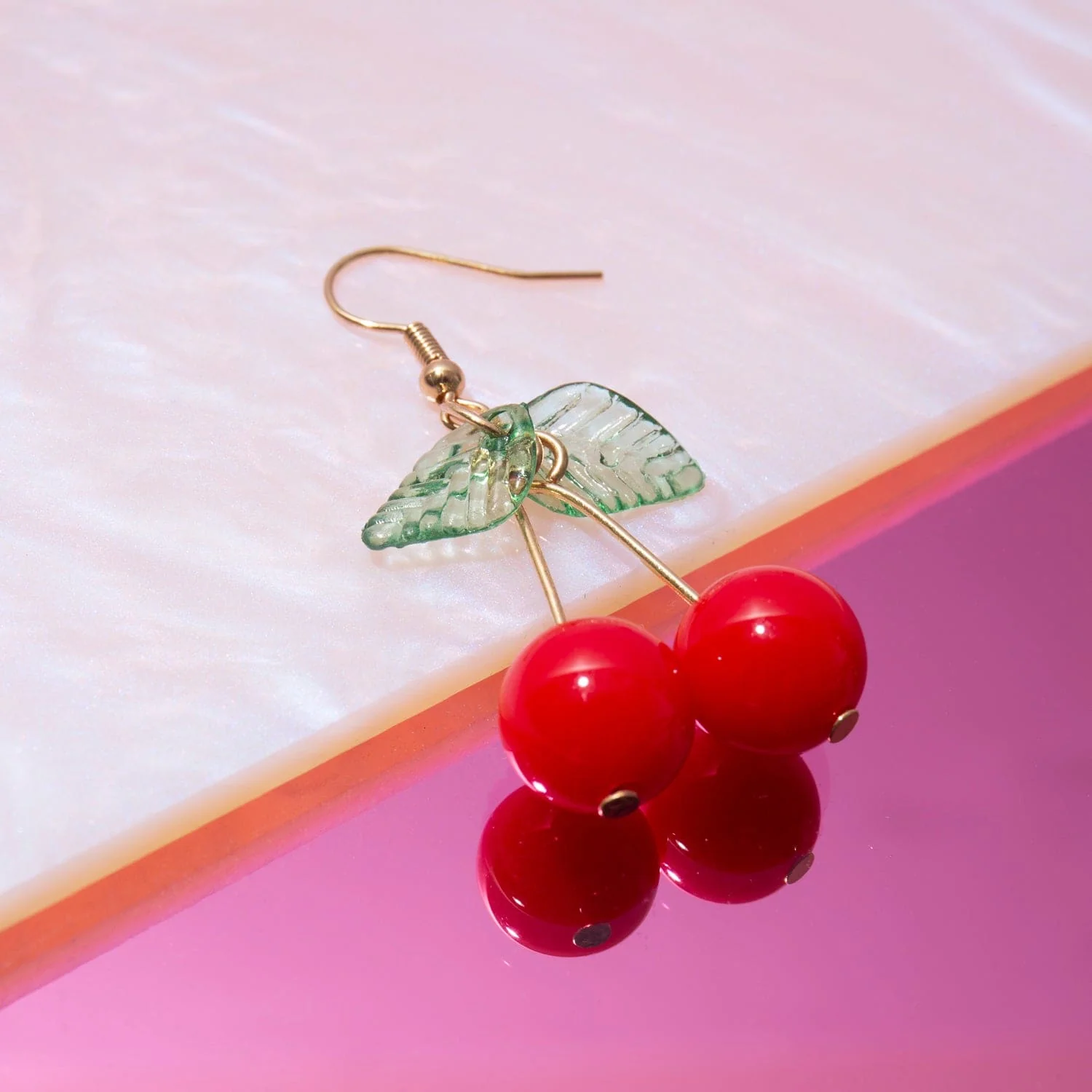 Cherry Fruit Dangle Earrings - Image 3