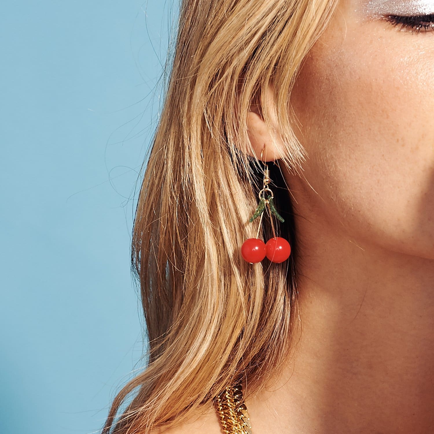 Cherry Fruit Dangle Earrings - Image 4