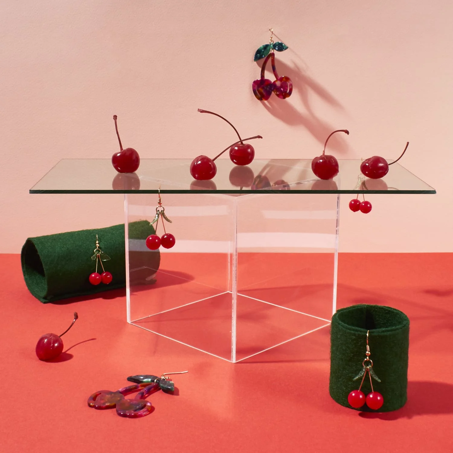 Cherry Fruit Dangle Earrings - Image 7
