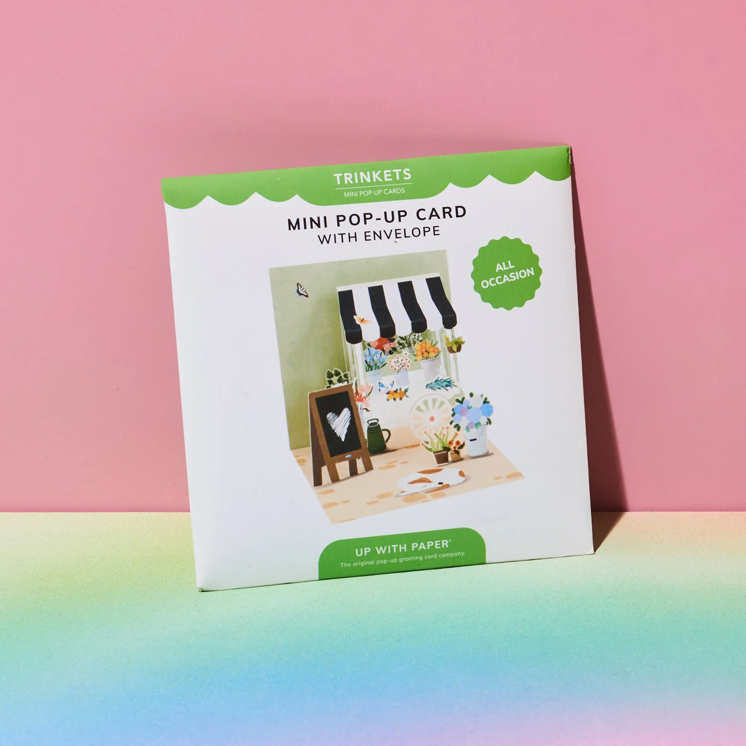 Pop Up Mini Greeting Card - Flower Cart - Image 4