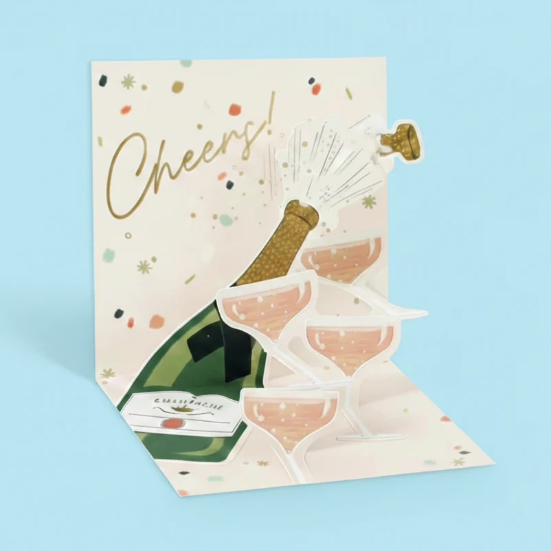 Pop Up Card Mini - Mini Champagne Bottle