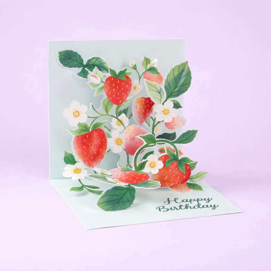 Pop Up Mini Card - Strawberry