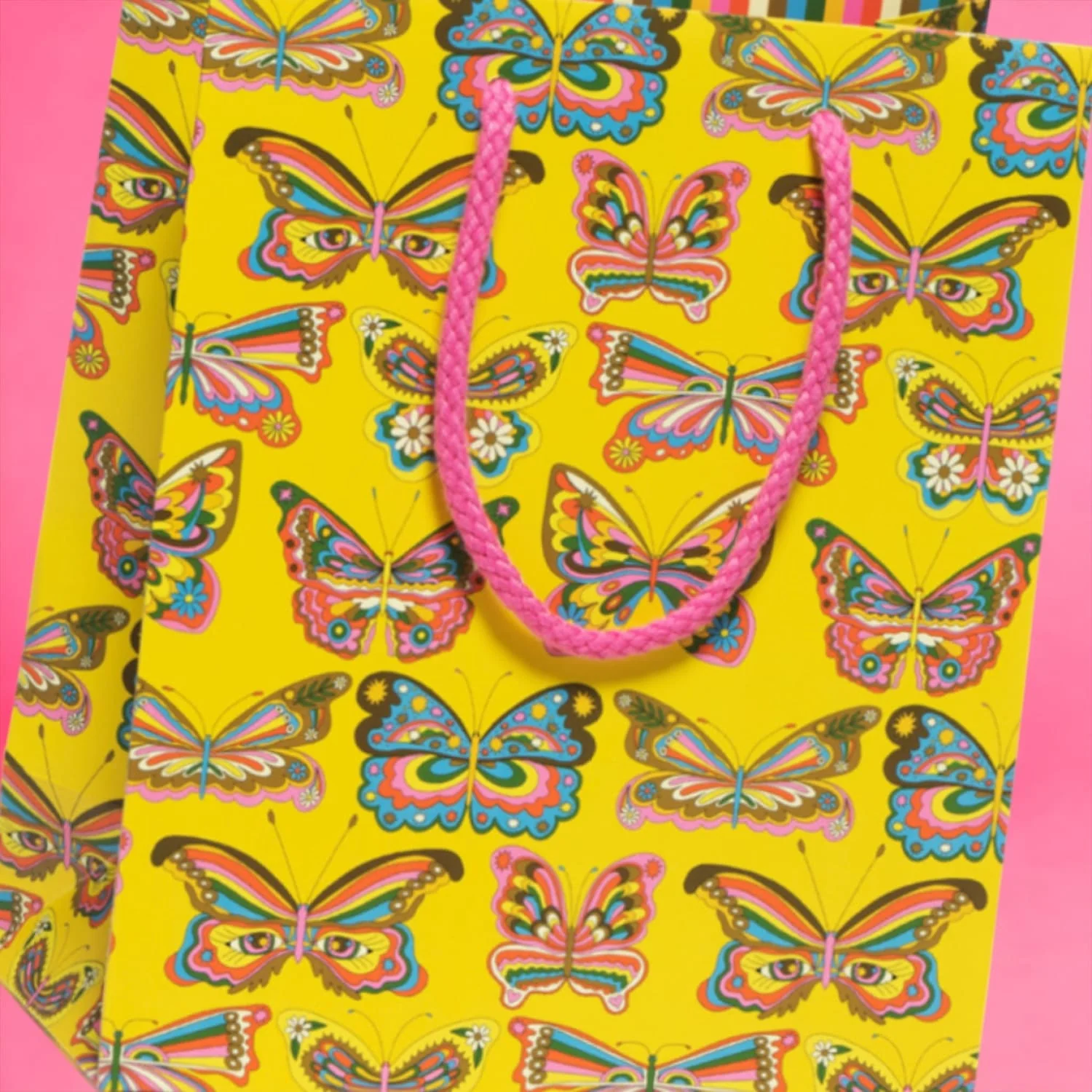 Psychedelic Butterfly Gift Bag 9.5" - Image 2