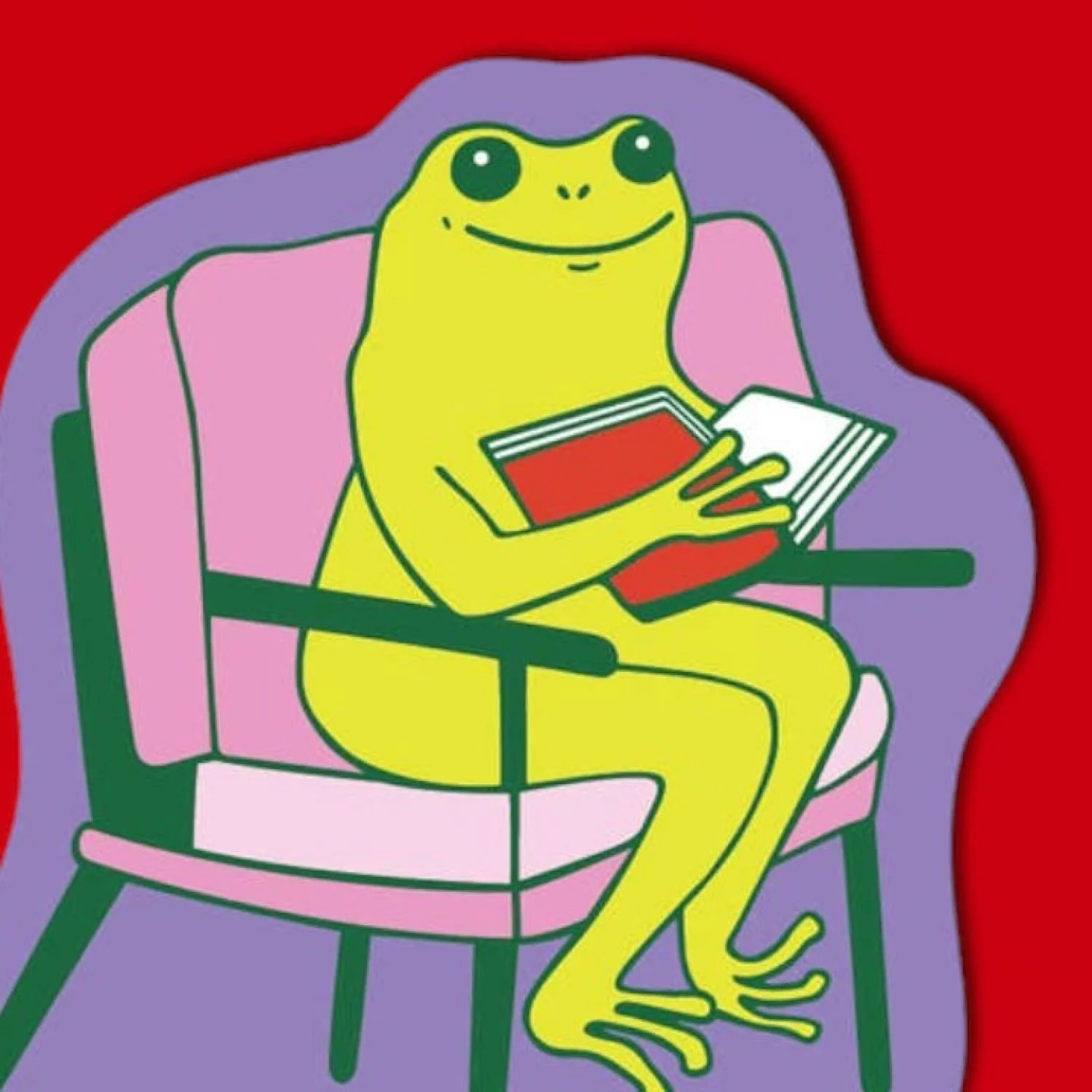 Reading Froggy Sticker