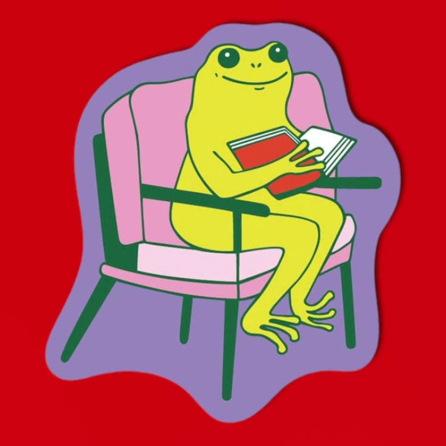 Reading Froggy Sticker - Image 2