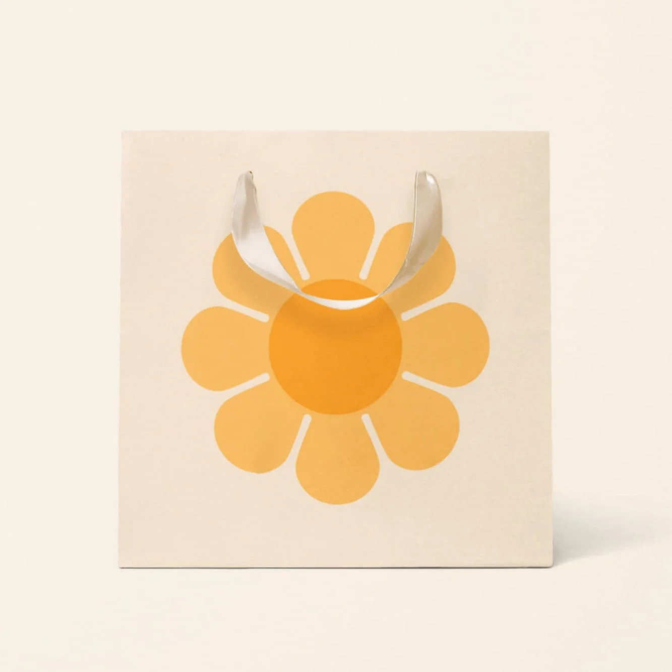 Retro Flower Gift Bag 6.5" - Image 3