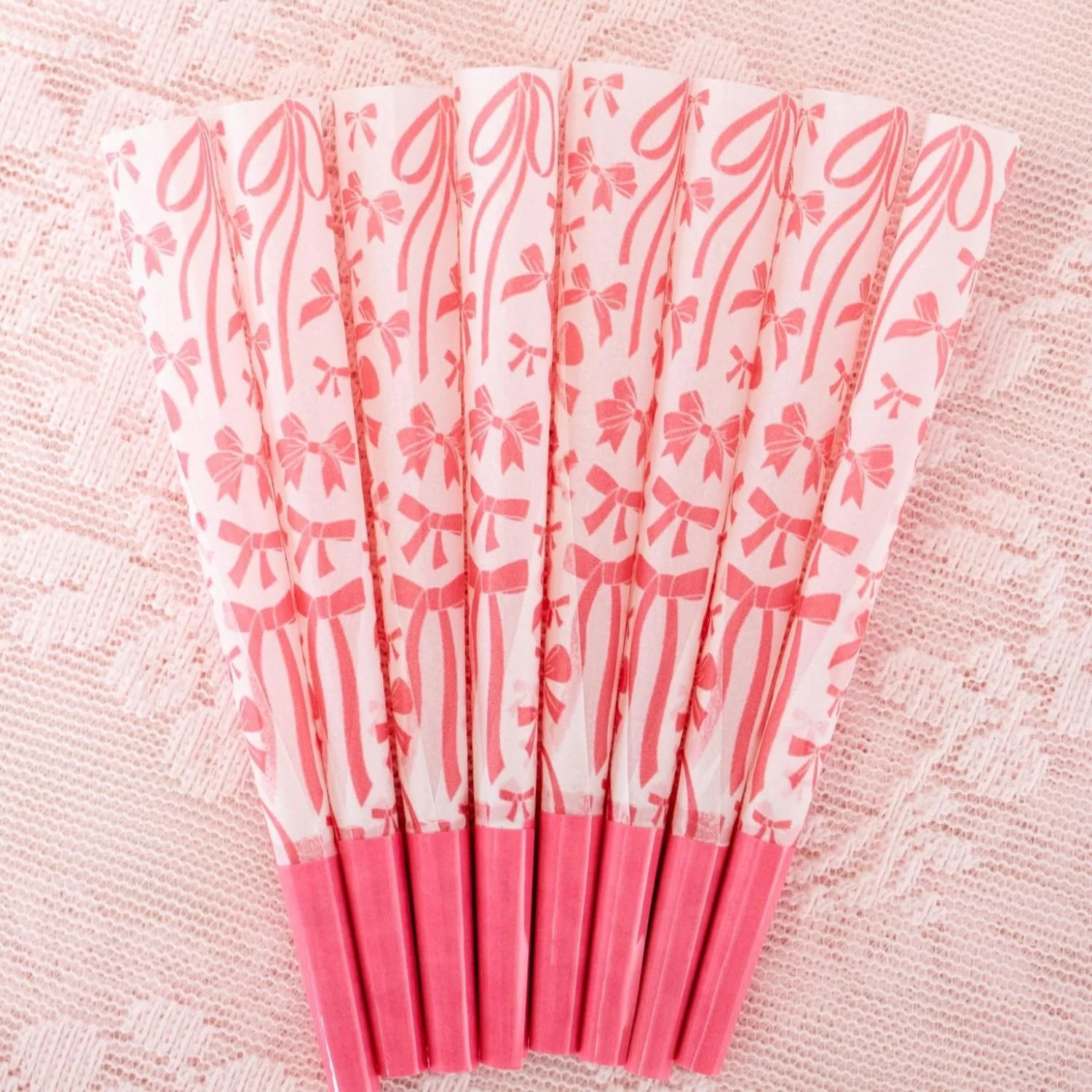 Canna Style Ribbon Bows Cones - 8 Pack