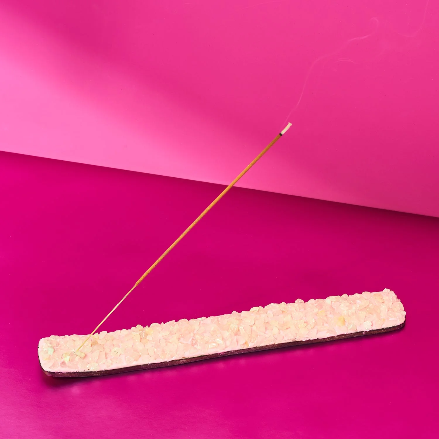 Rose Quartz Crystal Incense Holder - Image 2