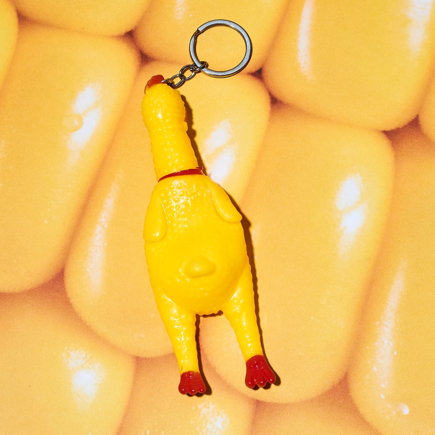 Rubber Chicken Toy Keychain - Image 4