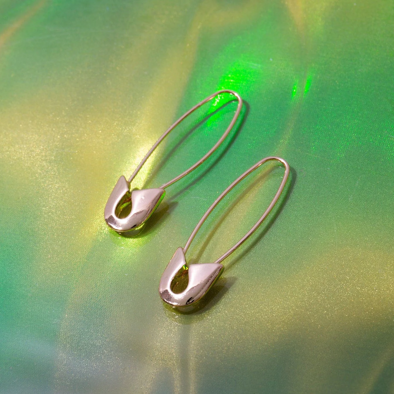 Safety Pin Threader Hoop Earrings