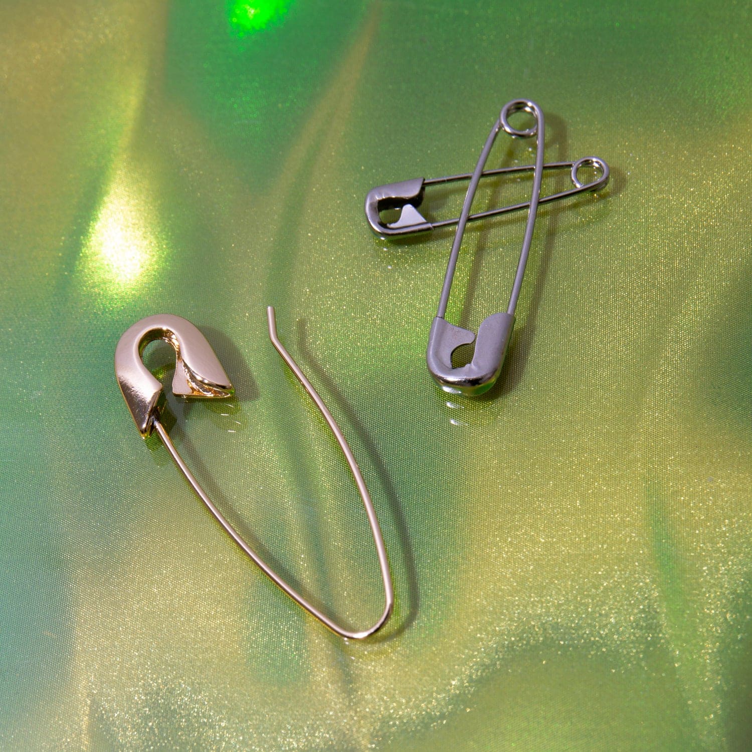 Safety Pin Threader Hoop Earrings - Image 5