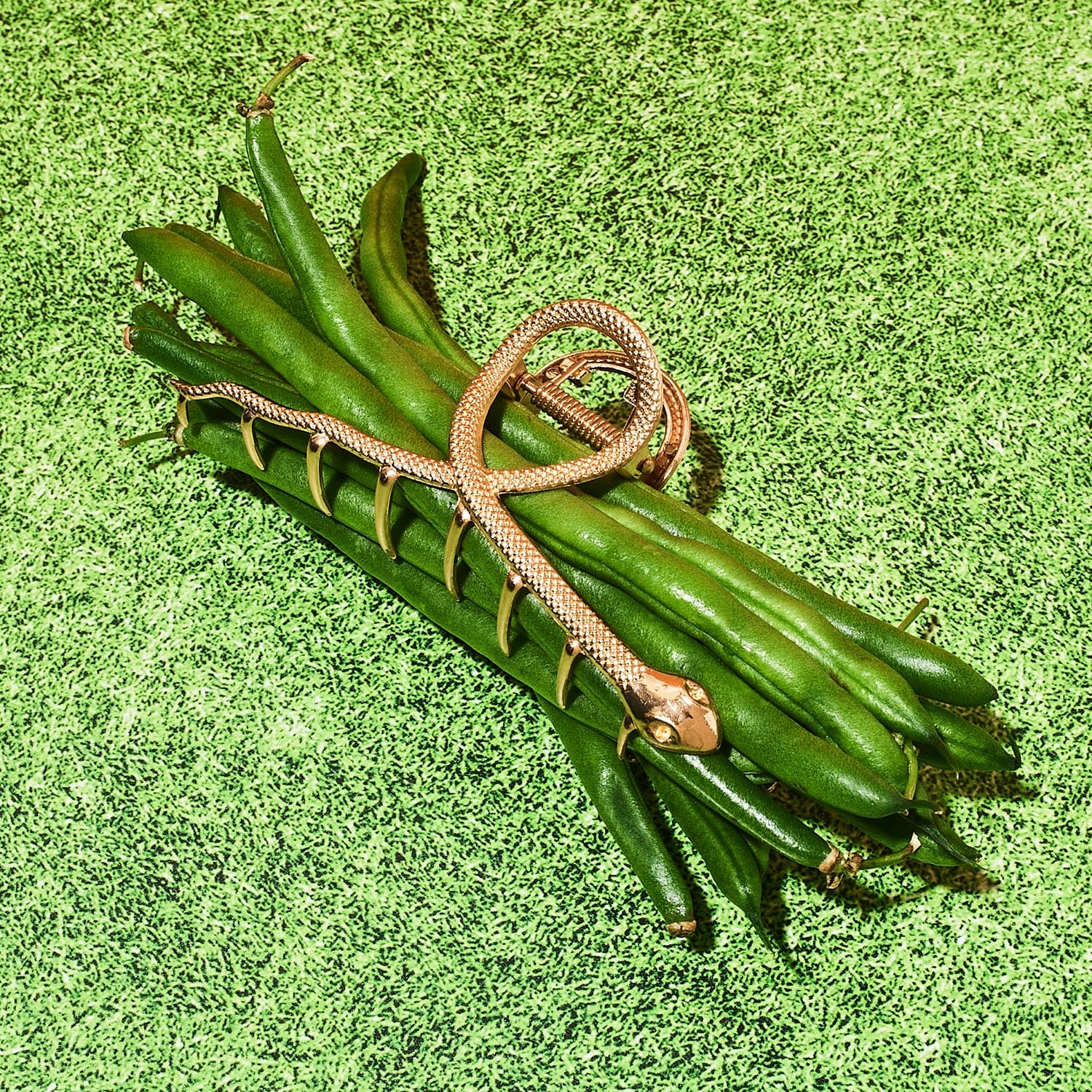 Snake Hair Clip - Gold - Image 2