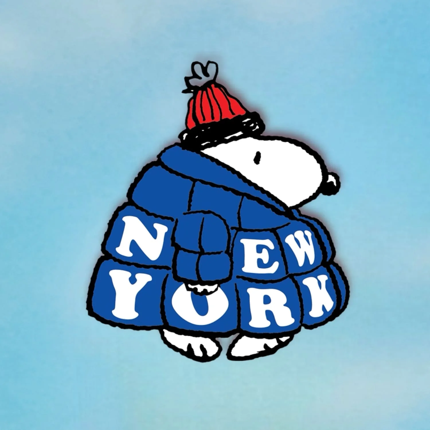 Snoopy NY Puffer Coat Sticker - Image 2