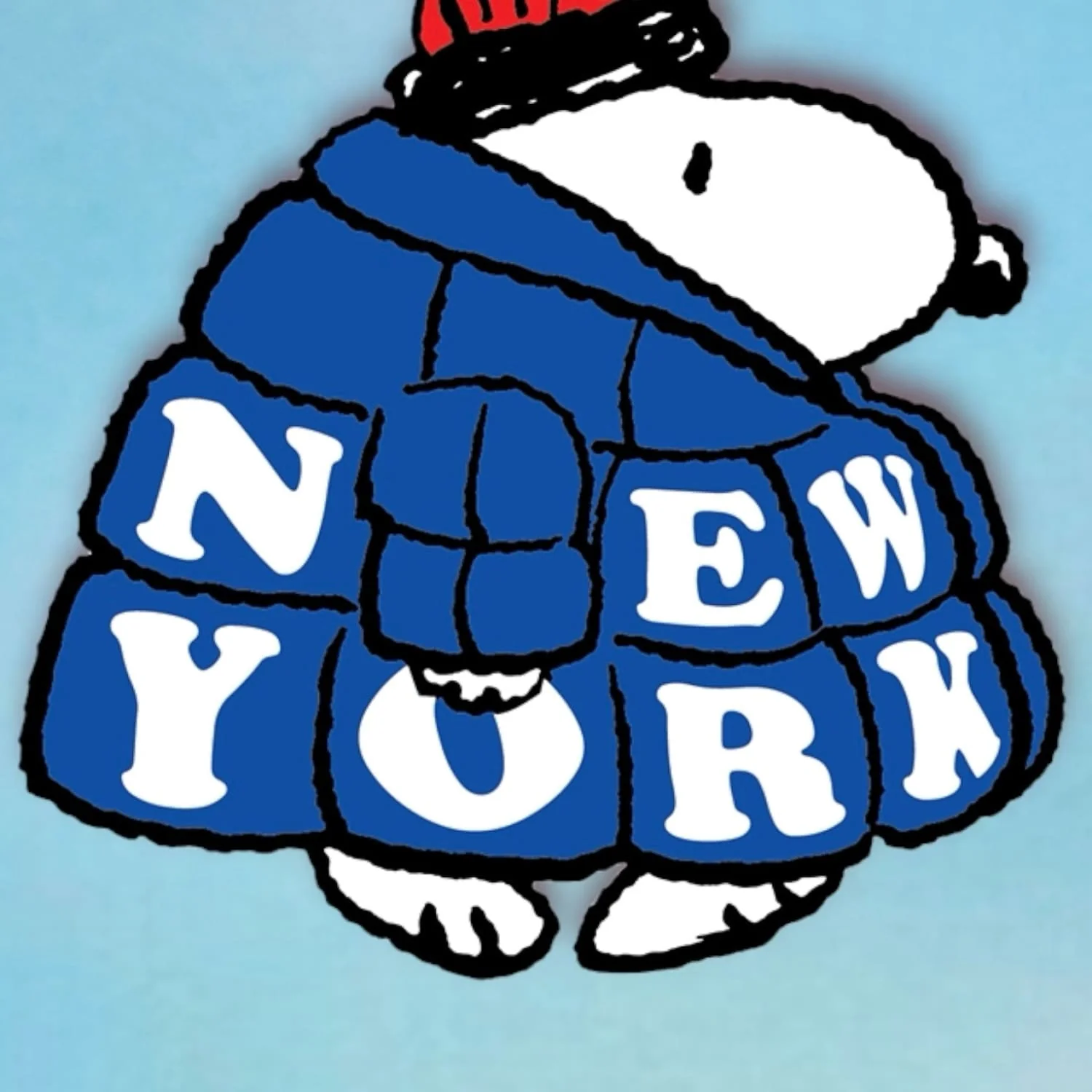 Snoopy NY Puffer Coat Sticker - Image 3
