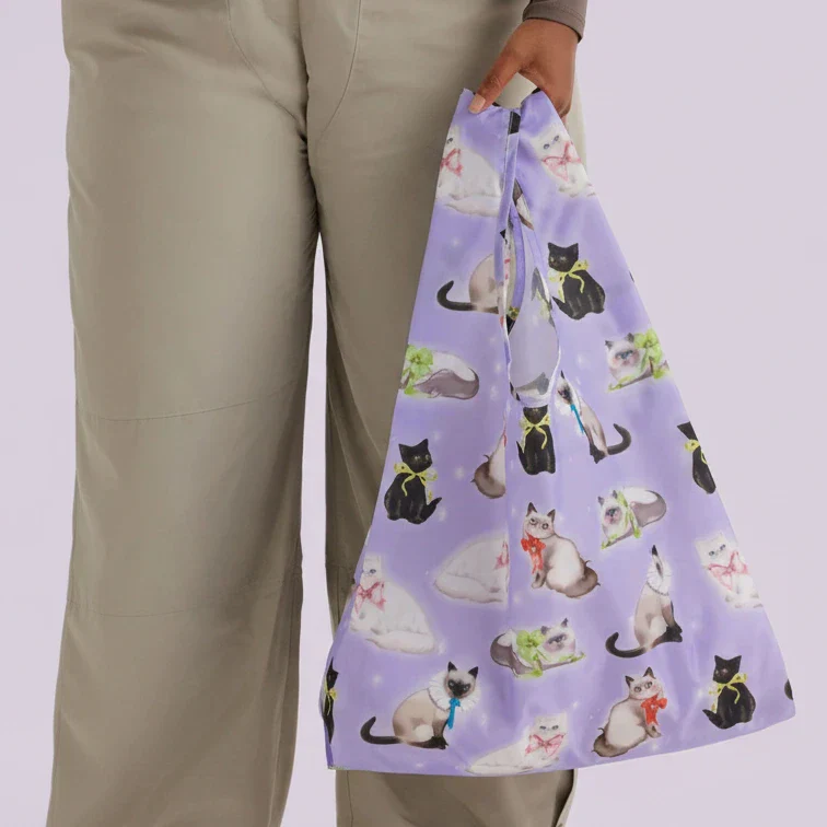 Standard Baggu Reusable Tote - Fancy Cats - Image 2