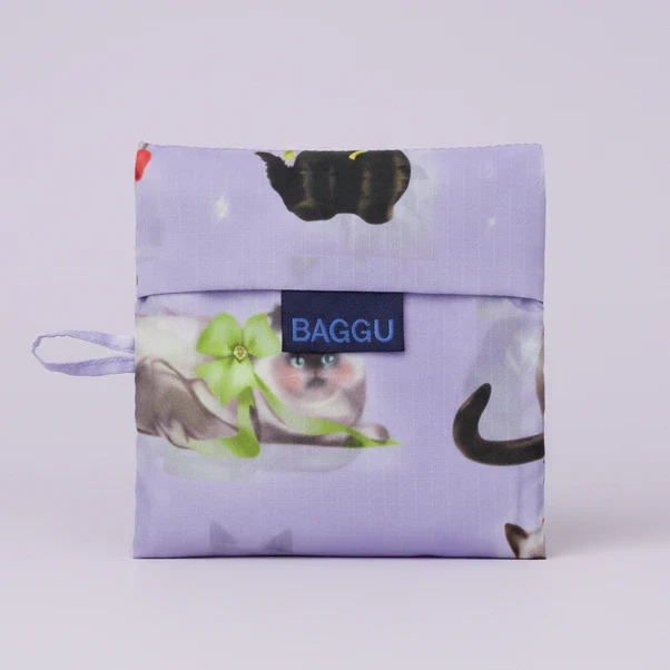 Standard Baggu Reusable Tote - Fancy Cats - Image 3