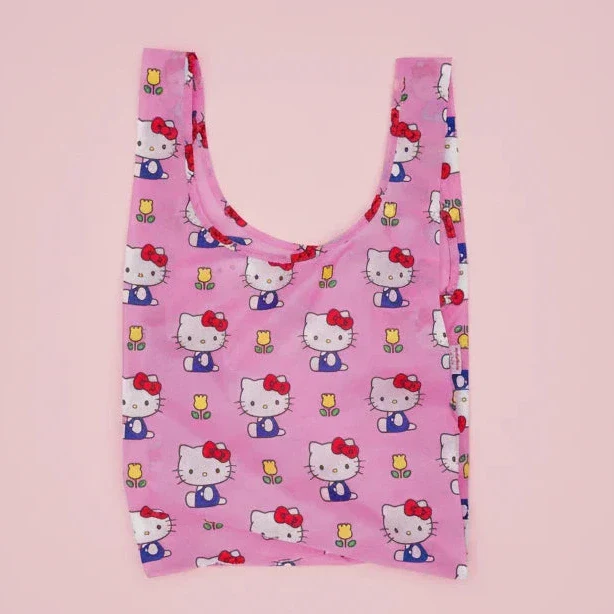 Standard Baggu Reusable Tote - Hello Kitty Pink