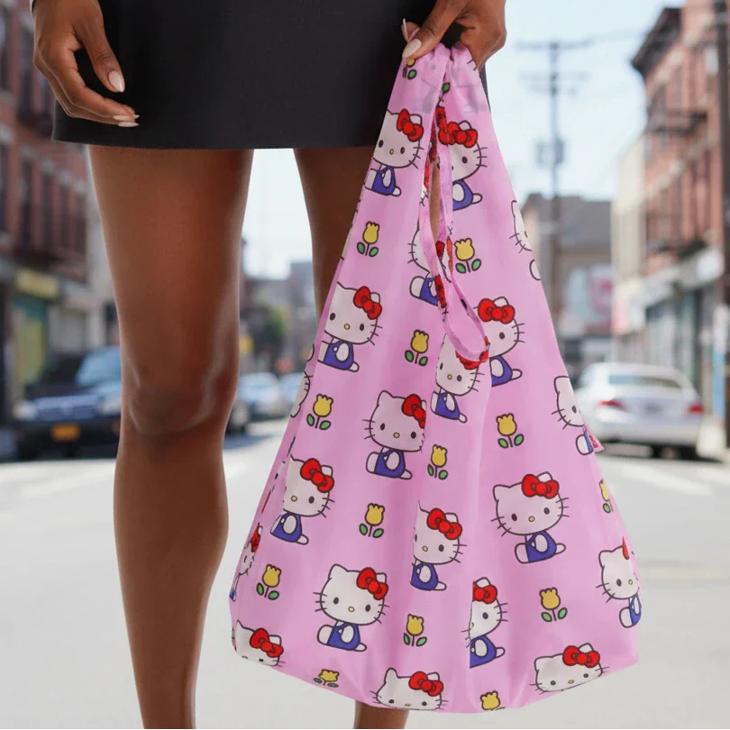 Standard Baggu Reusable Tote - Hello Kitty Pink - Image 2