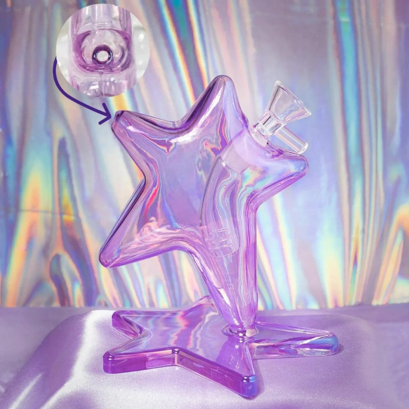 Canna Style Purple Star Bubbler - Image 3