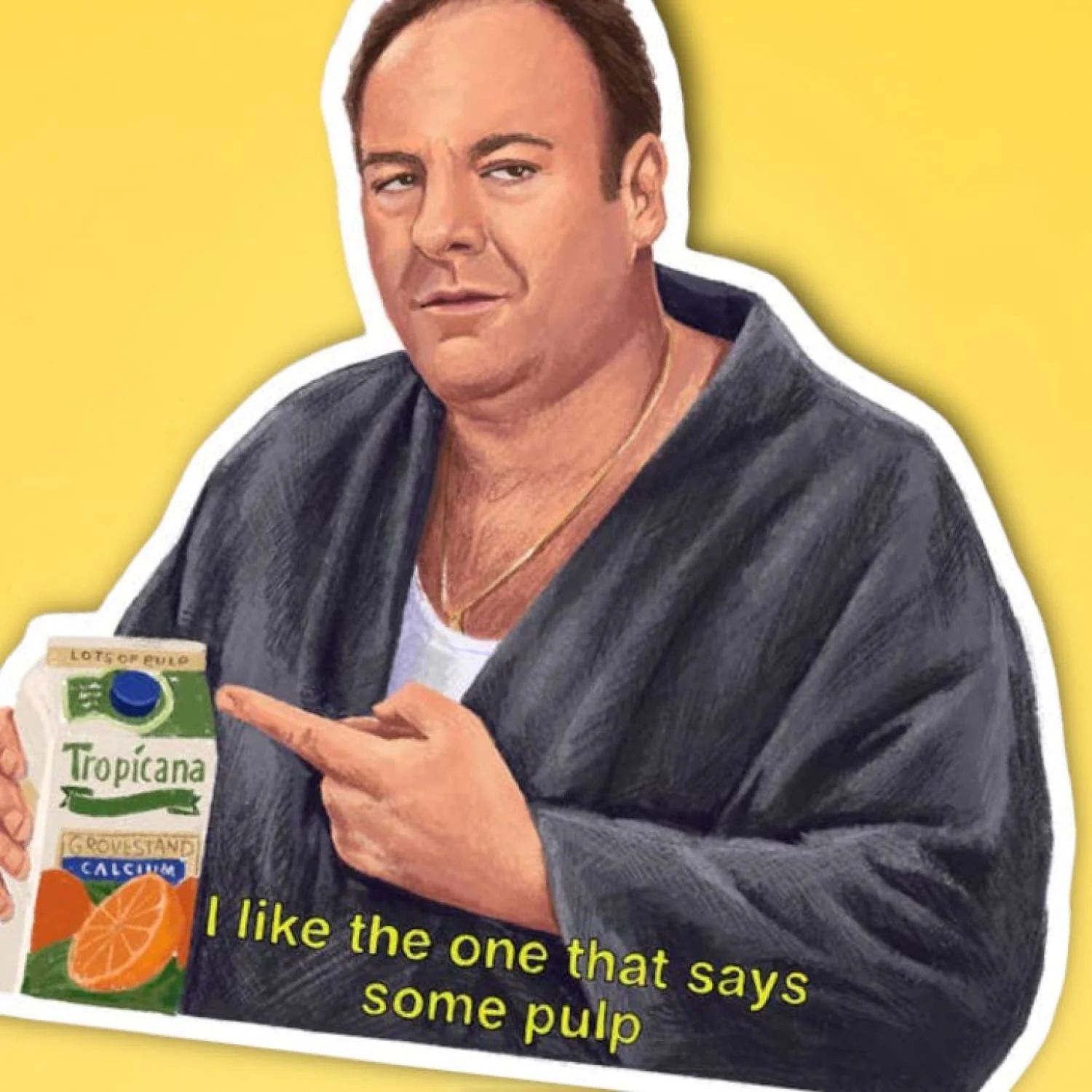 Tony Soprano Orange Juice Sticker - Image 3