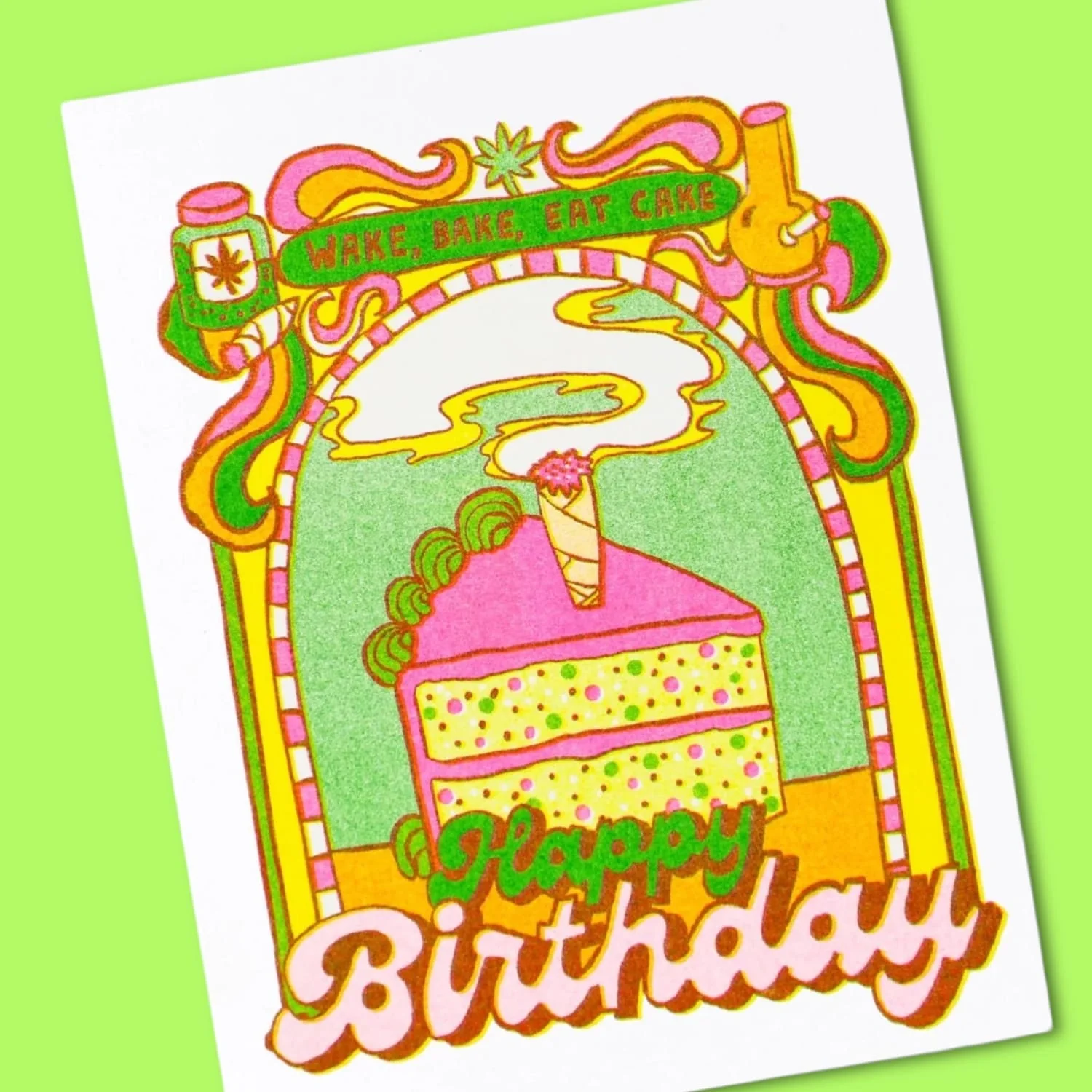 Wake, Bake, Eat Cake Birthday Greeting Card - Image 2