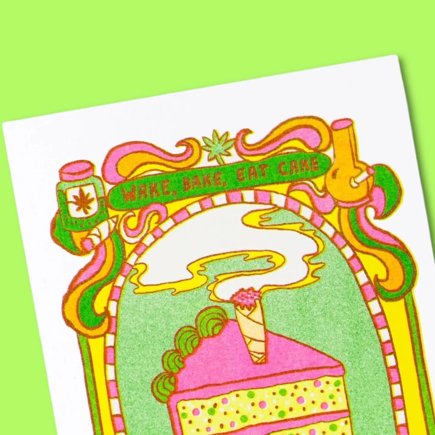 Wake, Bake, Eat Cake Birthday Greeting Card - Image 3
