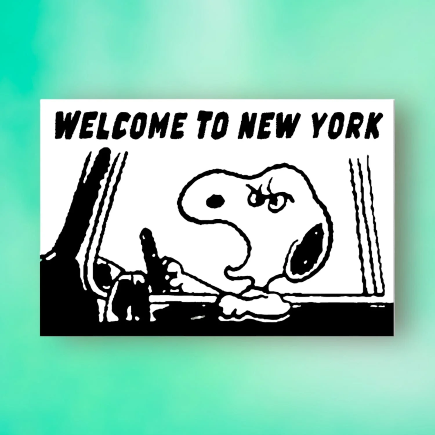 Welcome To New York from Snoopy Sticker - Image 2