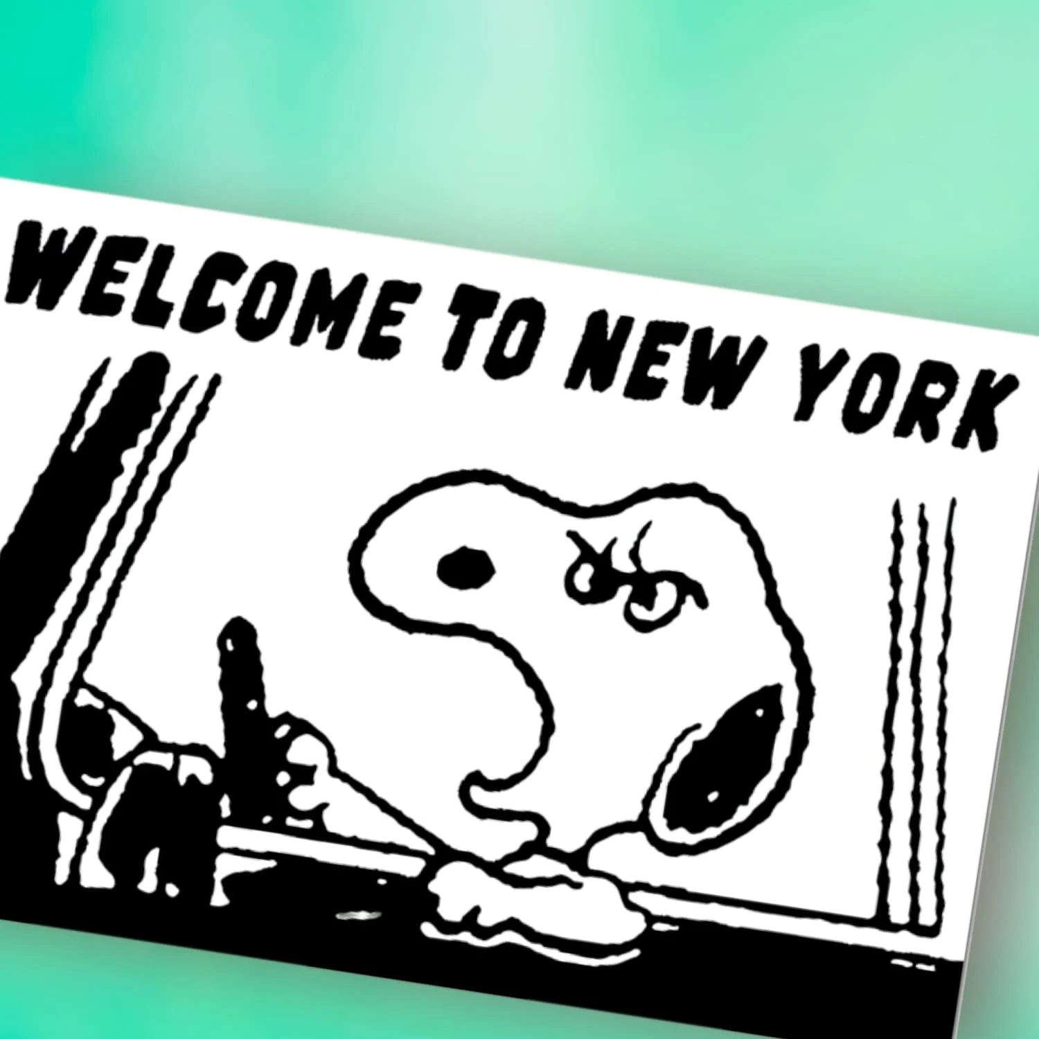 Welcome To New York from Snoopy Sticker - Image 3