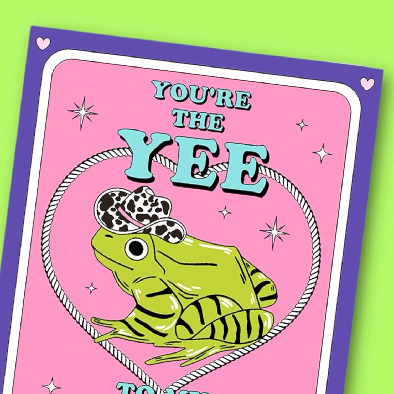 Yee To My Haw Cowboy Frog Greeting Card - Image 3