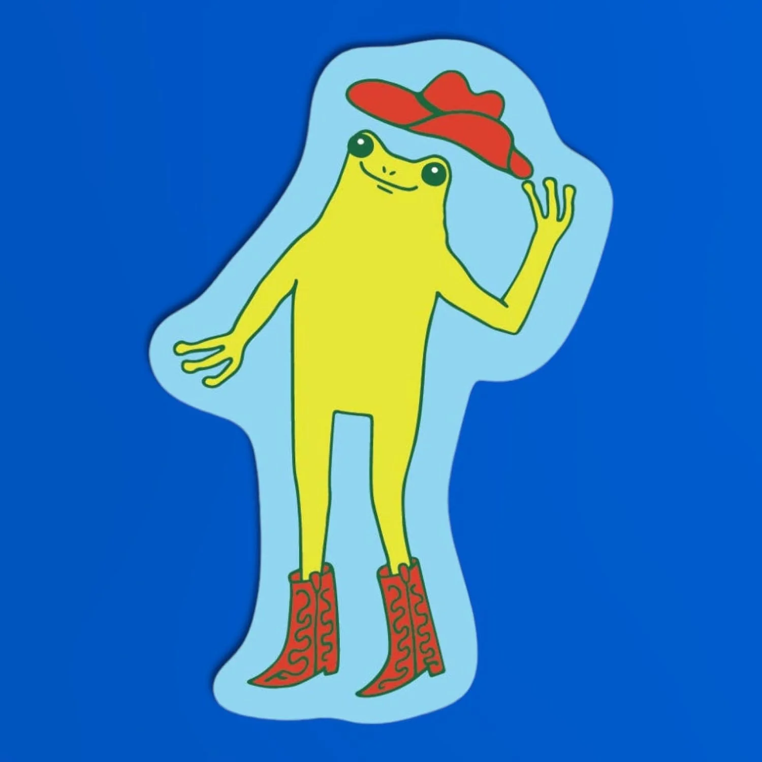 Yeehaw Froggy Sticker